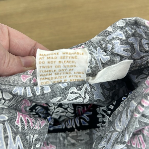 VTG Hawaiian Pullover Shirt Reverse Print Floral Mens Small - Picture 9 of 10